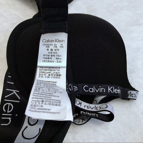 Calvin Klein NWOT Black Demi Bra Women 36C *Pls See Description* - Picture 8 of 12
